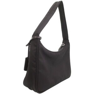 Prada Hobo Leather ReEdition Shoulder Saffiano 2005 Black Bag
